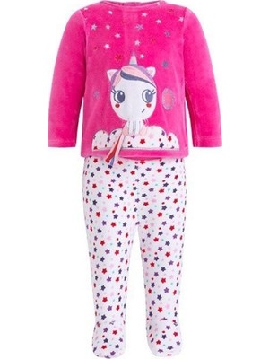 Tuc Tuc Kız Bebek Sweatshirt Patikli Alt Takım Unicorn Figürlü Moonlight