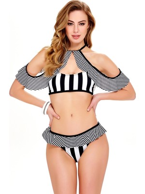 Argento Kadın Volanlı Büstiyer Bikini Takımı