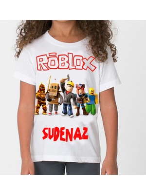 TakeTshirt İsim Yazılı Kişiye Özel Roblox Unisex Çocuk T-Shirt