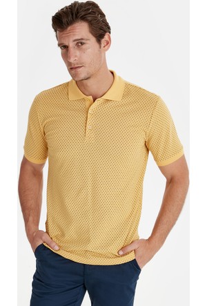 Kerah V Kuning T Shirt
