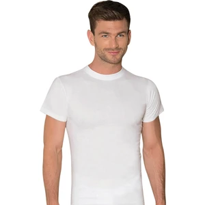 Beyaz Bisiklet Yaka Kısa Kollu Erkek Atlet 0302