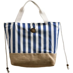 Mavi Çubuklu Plaj Çantası