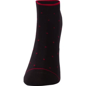 The Don Puantiyeli Kadın Patik Çorap Siyah Kırmızı