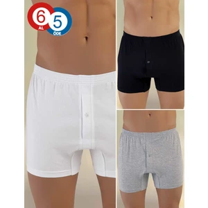 6'lı Paket Likralı Pamuk Erkek Boxer ME010