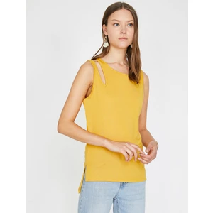 Kadın Omuz Detaylı T-Shirt