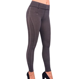 Black White Microgrid Seamless Pantolon Tayt