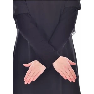 Tesettür Siyah Düz Kolluk