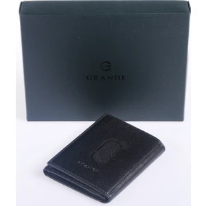 Unisex Hakiki Deri Kartlık Grerkcz724 Siyah