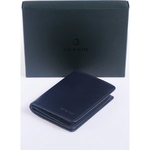 Unisex Hakiki Deri Cüzdan Grerkcz743 Lacivert