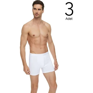 Tutku Elit 1251 Elastan Modal Beyaz Erkek Boxer 3'lü