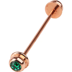 La Pescara Altın Zümrüt Taşlı Gömlek Yaka İğnesi GI185