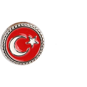 La Pescara Kırmızı Ay Yıldız Yaka İğnesi YI265