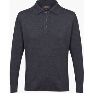 Klasik Kesim Antrasit Yünlü Erkek Polo Yaka Triko