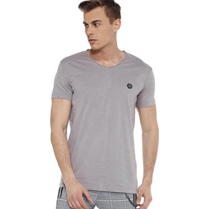 Cipo&Baxx CT522 Geniş Yaka Rahat Kalıp Siyah Basic Erkek T-Shirt