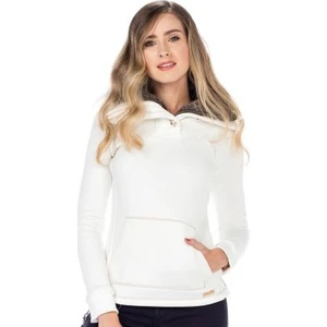 Cipo&Baxx WL188 Çift Kat Yakalı Düz Siyah Cepli Kadın Sweatshirt