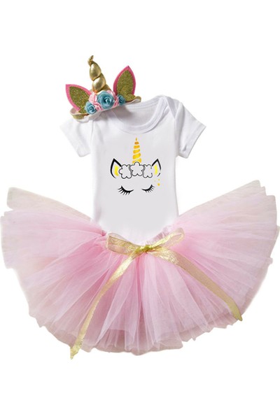 Bba New Trend Unicorn Taç Unicorn Tütü Etek 3lü Set