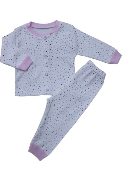 Baby World Puan Desenli Patiksiz 2 Li Pijama Takımı