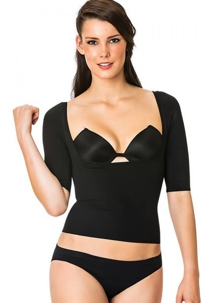 Dikişsiz Göğsü Açık Kollu Body Korse 5014