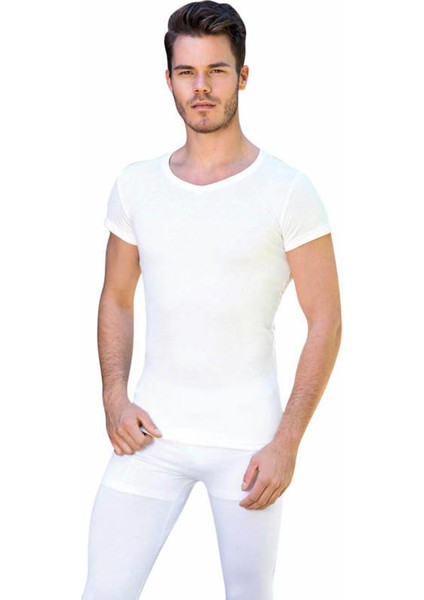 Kısa Kollu Bisiklet Yaka Termal T Shirt 2552