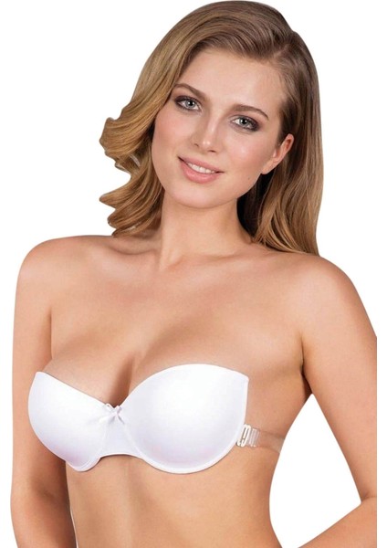 Arkası Şeffaf Balenli Push Up Sütyen 3689