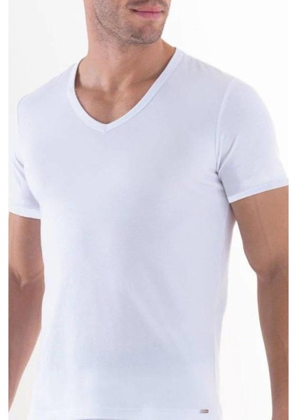 Erkek V Yaka T-Shirt 9308