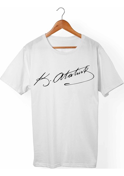 Atatürk Unisex-Bayan Beyaz Tişört