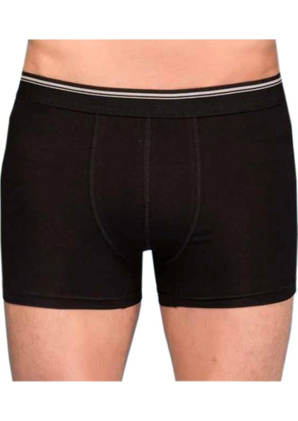 1097 Likralı Erkek Boxer Short Siyah