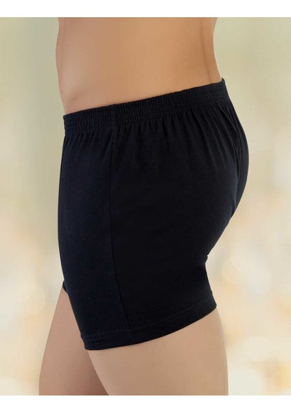 6'lı Paket Likralı Pamuk Erkek Boxer Siyah ME010