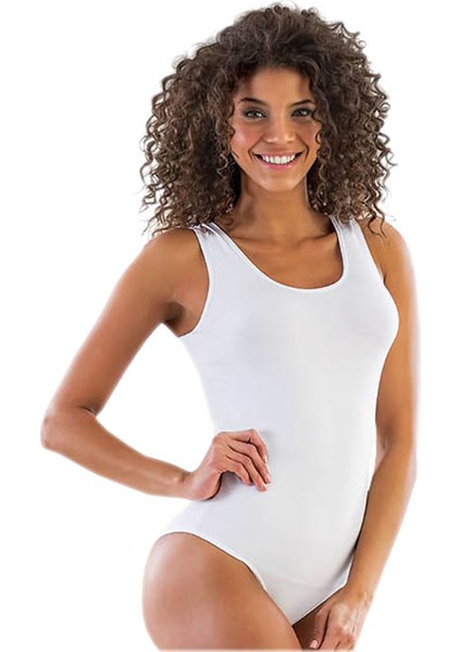 Kadın Sporcu Çıtçıtlı Lycralı Body
