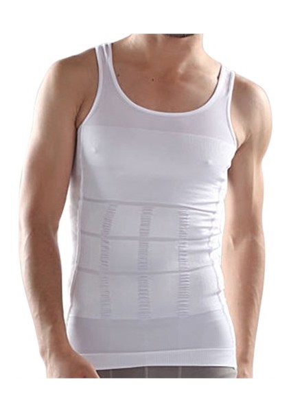Toparlayıcı Erkek Korse Atlet Beyaz DR115