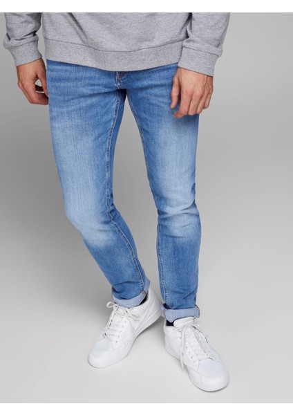 Jack & Jones Slim Fit Düz Renksiz Erkek Denim Pantolon - 12146866