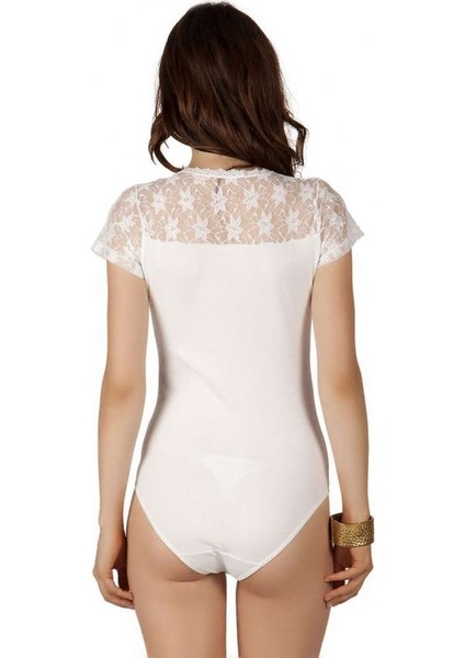 Kısa Kol Kadın Çıtçıtlı Body Beyaz modelleri