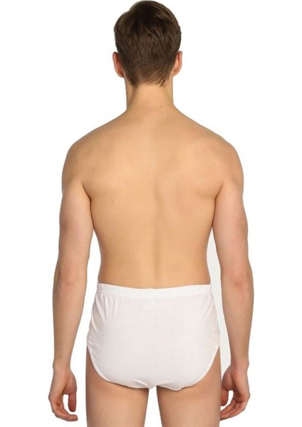 6'Lı Penye Erkek Slip Beyaz