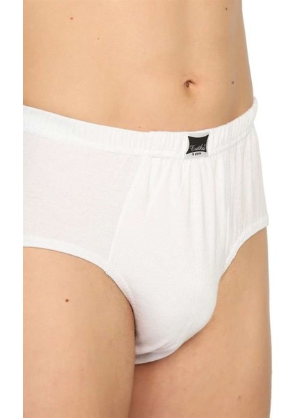 6'Lı Penye Erkek Slip Beyaz