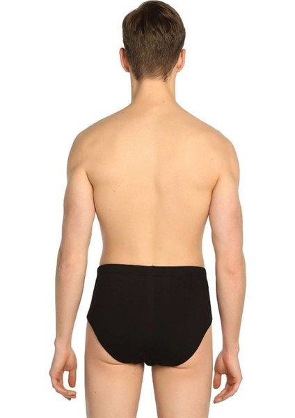 6'Lı Penye Erkek Slip Siyah