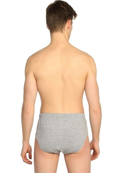 6'Lı Penye Erkek Slip Gri