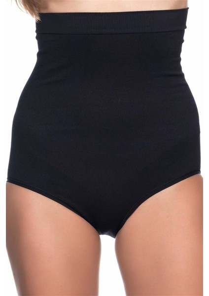 2008 Seamless Yüksek Bel Slip Korsesi Siyah