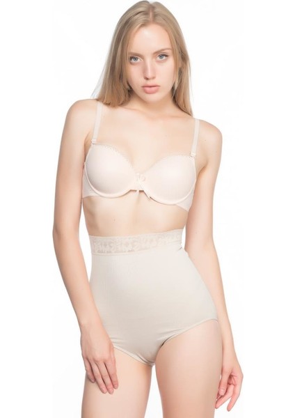 2028 Seamless Beli Dantel Slip Korsesi Ten