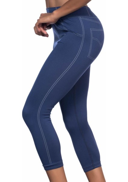 3801 Seamless Kot Pantolon Tayt Mavi