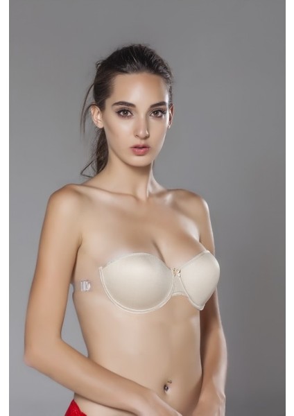 2136 Soft Cup Desteksiz Şeffaf Askılı Sütyen