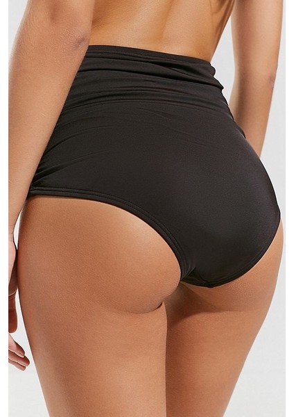 Siyah Yüksek Bel Bikini Alt