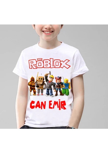 İsim Yazılı Kişiye Özel Roblox Unisex Çocuk T-Shirt