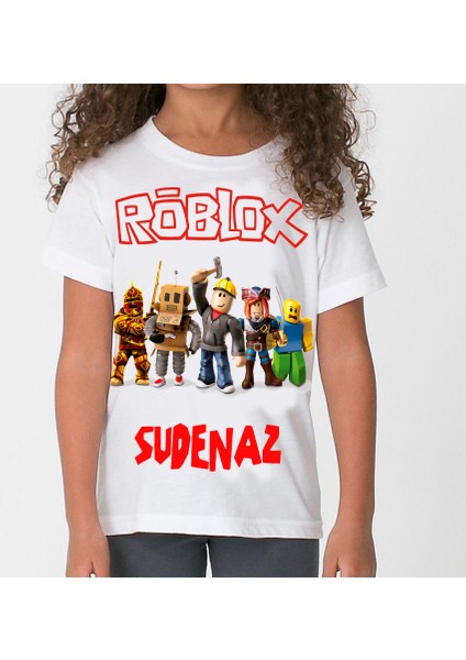 İsim Yazılı Kişiye Özel Roblox Unisex Çocuk T-Shirt