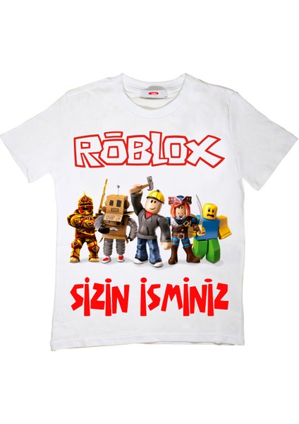 İsim Yazılı Kişiye Özel Roblox Unisex Çocuk T-Shirt