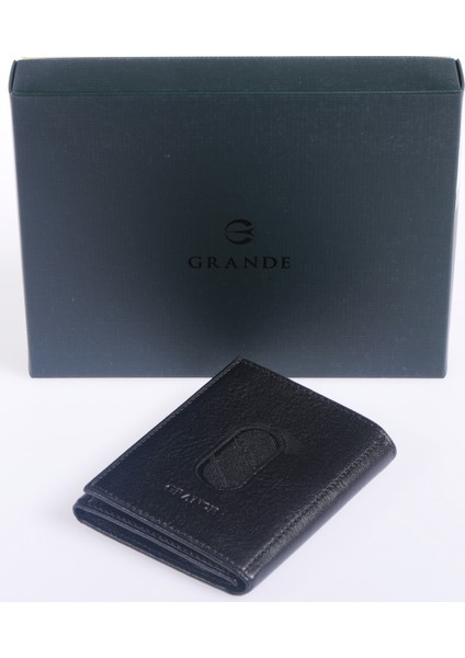 Unisex Hakiki Deri Kartlık Grerkcz724 Siyah