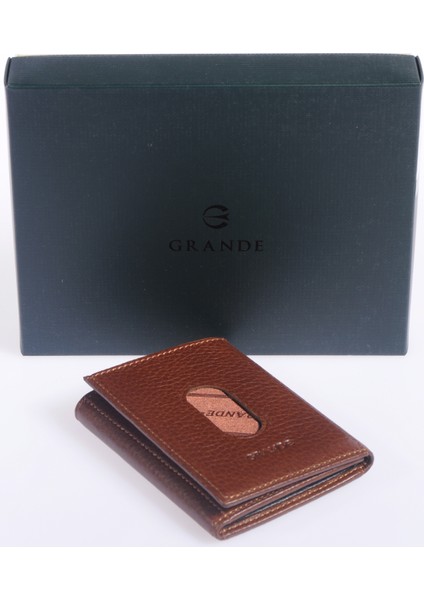 Unisex Hakiki Deri Kartlık Grerkcz724 Taba