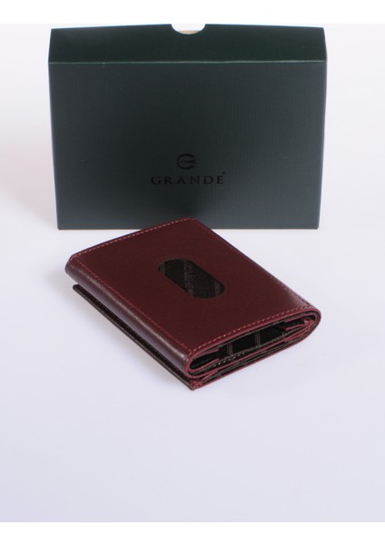 Unisex Hakiki Deri Kartlık Grerkcz724 Bordo