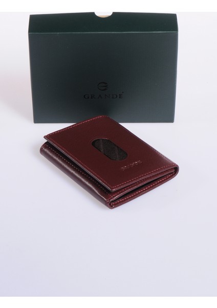 Unisex Hakiki Deri Kartlık Grerkcz724 Bordo