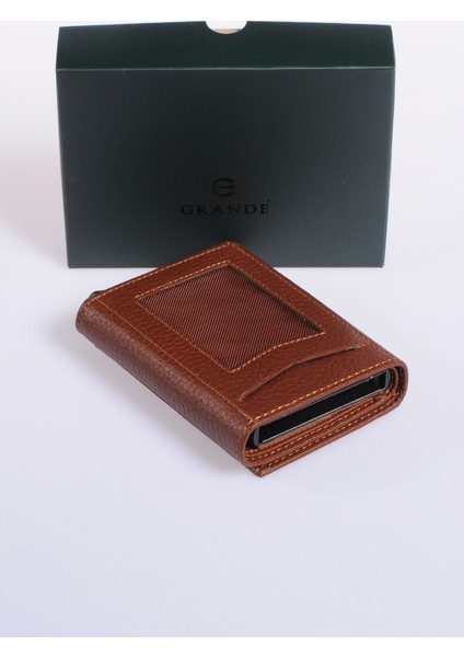 Unisex Hakiki Deri Kartlık Grerkcz752 Taba
