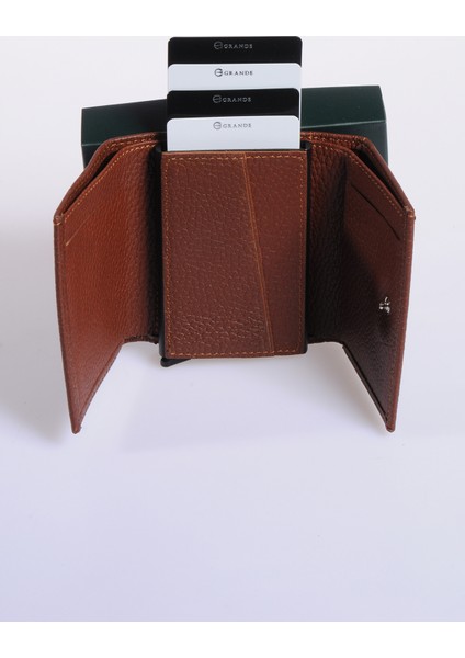 Unisex Hakiki Deri Kartlık Grerkcz752 Taba
